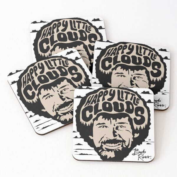 Item preview, Bob Ross Happy Little Clouds Portrait Joy of Painting Art designed and sold by SaltCreatives.