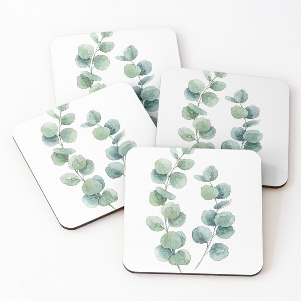 Item preview, Minimal Eucalyptus Stems Botanical Watercolor Art designed and sold by Rutvain.