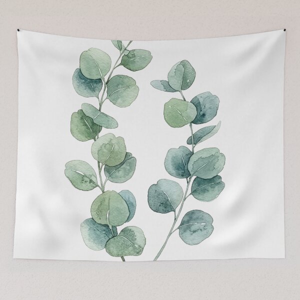 Item preview, Minimal Eucalyptus Stems Botanical Watercolor Art designed and sold by Rutvain.