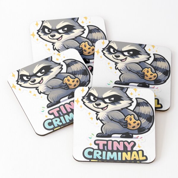 Item preview, Tiny Criminal Energy Raccoon – Funny Cute Chaotic Meme Sticker designed and sold by Naturalite19.