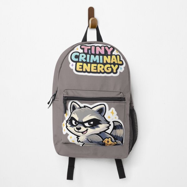 Item preview, Tiny Criminal Energy Raccoon – Funny Cute Chaotic Meme Sticker designed and sold by Naturalite19.