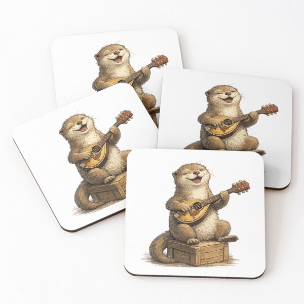 Item preview, Happy Otter Playing Mandolin designed and sold by photoparadise22.