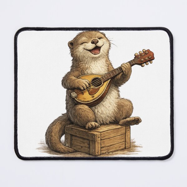 Item preview, Happy Otter Playing Mandolin designed and sold by photoparadise22.