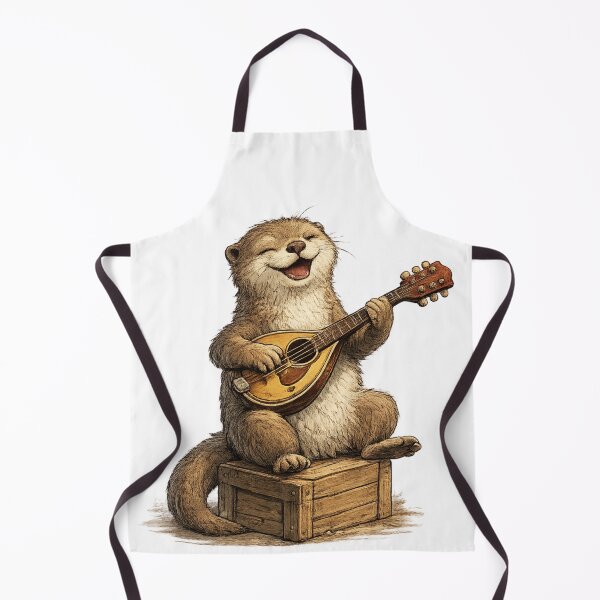 Item preview, Happy Otter Playing Mandolin designed and sold by photoparadise22.
