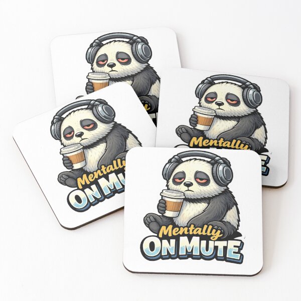 Item preview, Funny Panda Coffee Introvert Meme Sticker designed and sold by Gentlestate.