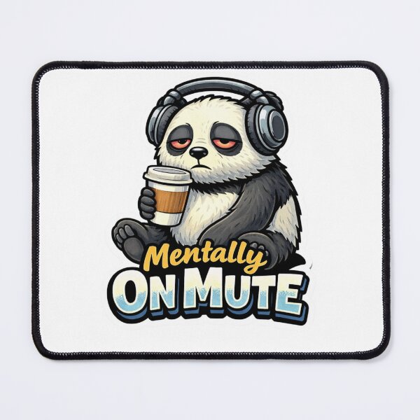 Item preview, Funny Panda Coffee Introvert Meme Sticker designed and sold by Gentlestate.