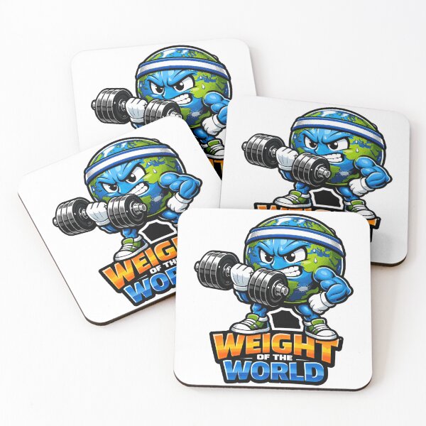 Item preview, Weight of the World - Funny Earth Bicep Curl Gym Pun designed and sold by Fun-T-Shirts.