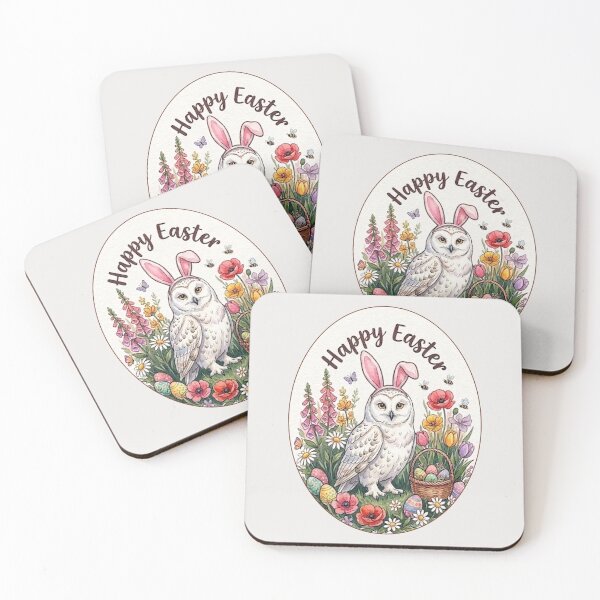 Item preview, Funny White Owl Happy Easter Egg Bunny Boys Girls Kids designed and sold by FurryHavenPH.