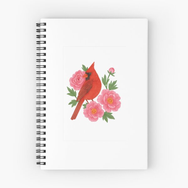 Item preview, Watercolor Cardinal & Peonies - INDIANA Design designed and sold by autumnallen15.