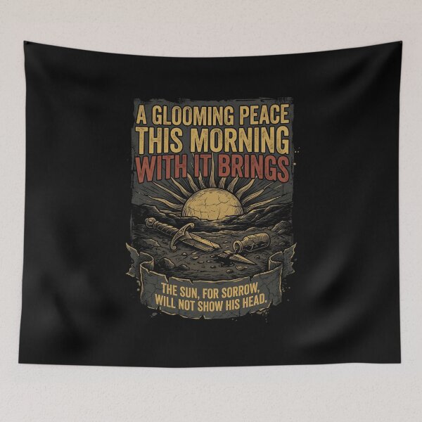 Item preview, A Glooming Peace This Morning With It Brings Shakespeare Quote designed and sold by Fenay Designs.