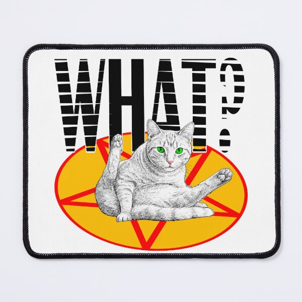 Item preview, Occult Cat WHAT? Pentagram Yoga designed and sold by ChR-oman.
