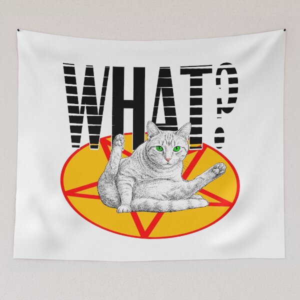 Item preview, Occult Cat WHAT? Pentagram Yoga designed and sold by ChR-oman.