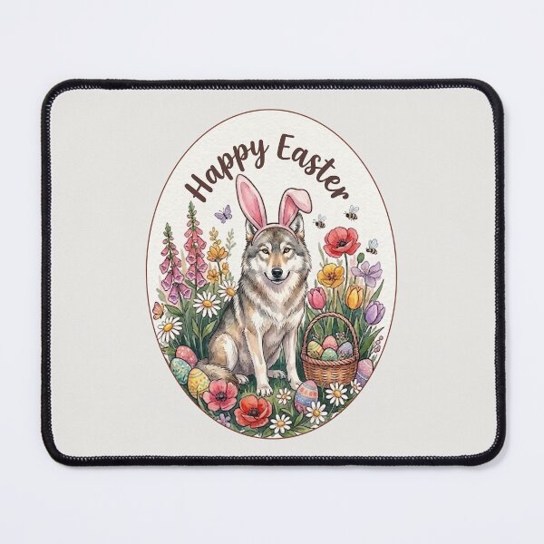 Item preview, Funny Wolf Happy Easter Egg Bunny Boys Girls Kids designed and sold by FurryHavenPH.