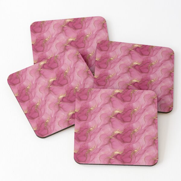 Artikelvorschau, Luxuriöses Muster aus rosa Flüssigmarmor und goldenen Adern entworfen und verkauft von jfcreations.