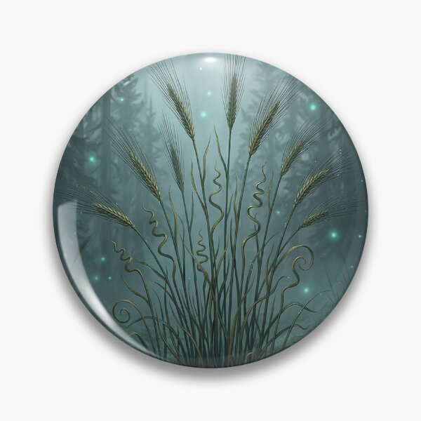 Item preview, Forest grain of the misty clearing – ears of corn with blue sparks designed and sold by Herzbaumatelier.