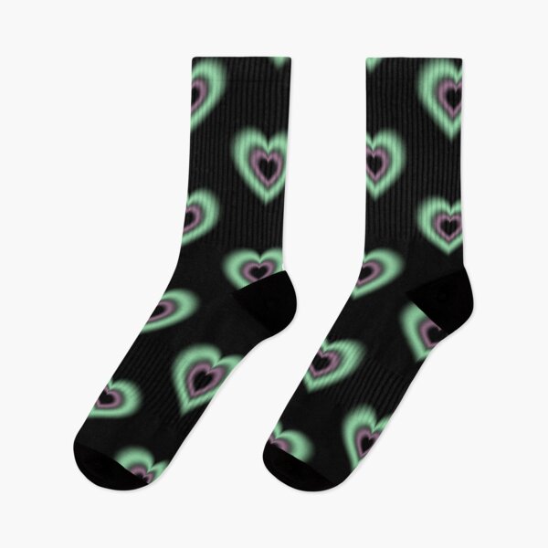 Item preview, Green and purple blurry hearts (blackberry flavoured matcha coded) designed and sold by serenebookworm.
