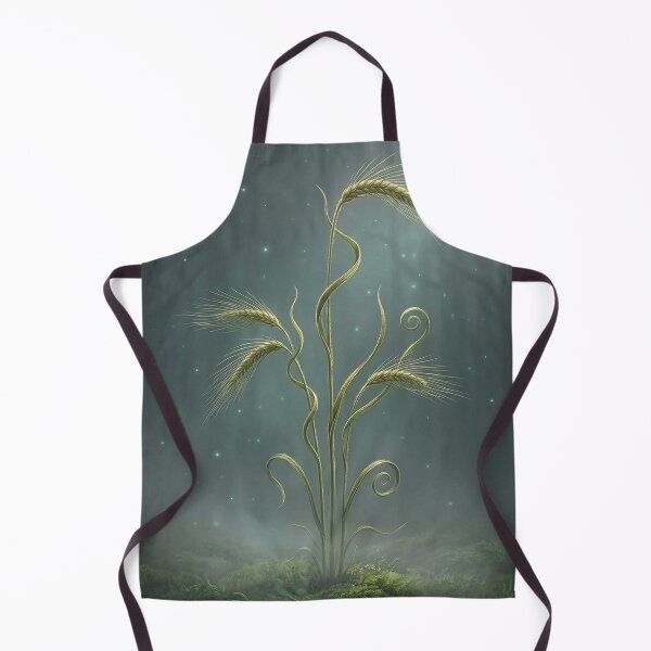 Item preview, Bright woodland wheat – golden ears with blue sparks designed and sold by Herzbaumatelier.