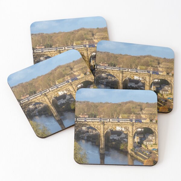 Item preview, Train Crossing Knaresborough Viaduct Over the River Nidd designed and sold by bailey-cooper.