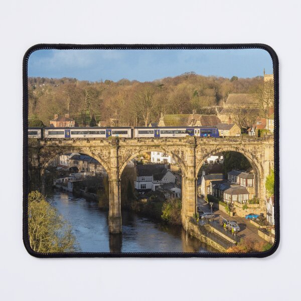 Item preview, Train Crossing Knaresborough Viaduct Over the River Nidd designed and sold by bailey-cooper.