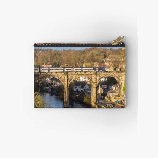 Item preview, Train Crossing Knaresborough Viaduct Over the River Nidd designed and sold by bailey-cooper.