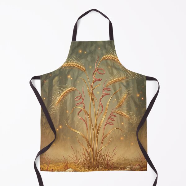 Item preview, Magical Wheat Forest – Golden Ears with Red Vines designed and sold by Herzbaumatelier.