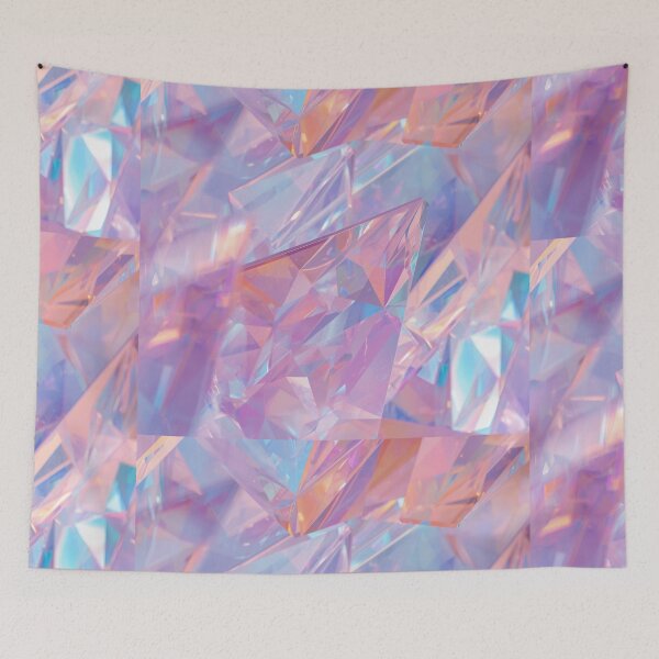 Item preview, Neon Holographic Glass Art Abstract designed and sold by Nika Art Studio.