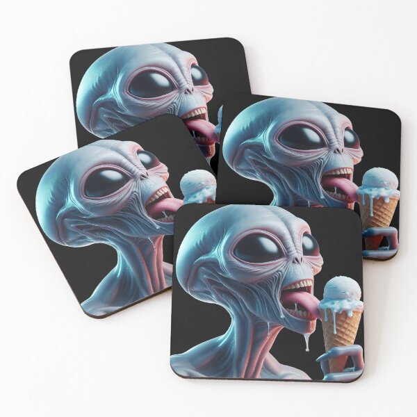 Item preview, First Contact — They Came for the Ice Cream designed and sold by FlatlineArtCo.