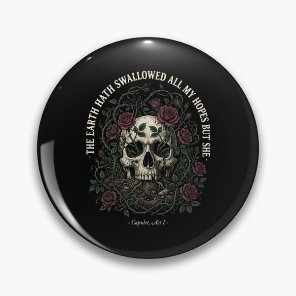 Item preview, The Earth Hath Swallowed All My Hopes But She Capulet Skull designed and sold by Fenay Designs.