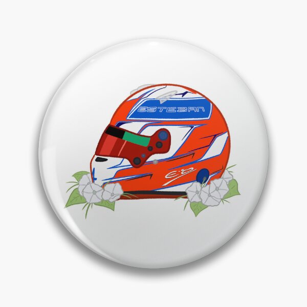 Item preview, Esteban Ocon 2021 Helmet With Flowers designed and sold by OriDraws.