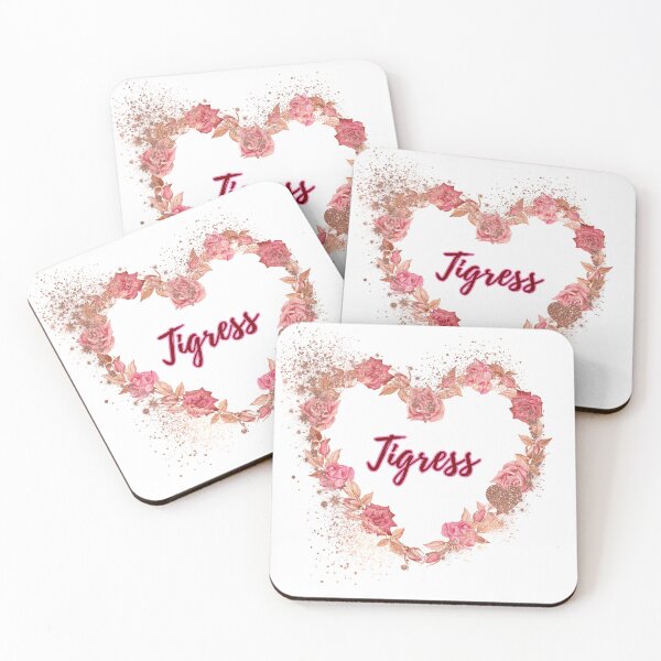 Item preview, Tigress nickname surrouaded by flowered heart designed and sold by serenebookworm.
