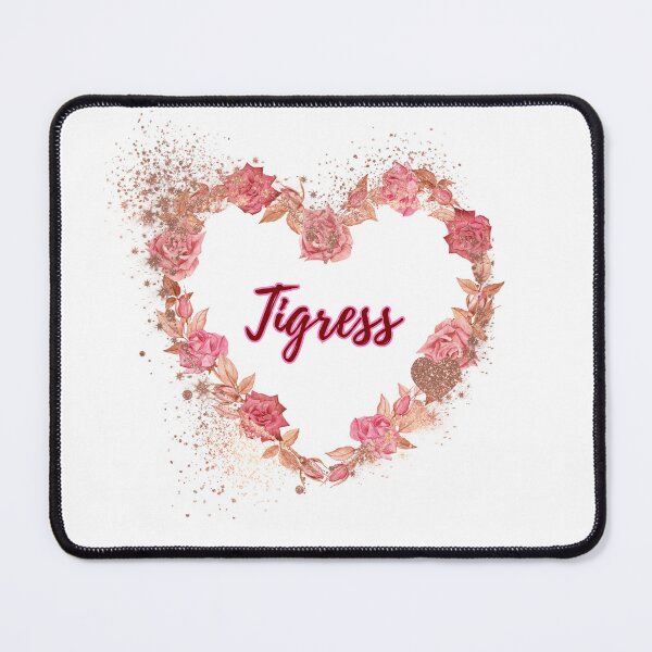 Item preview, Tigress nickname surrouaded by flowered heart designed and sold by serenebookworm.