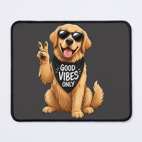 Item preview, Good Vibes Only Cool Dog Aesthetic Design designed and sold by Nixora.