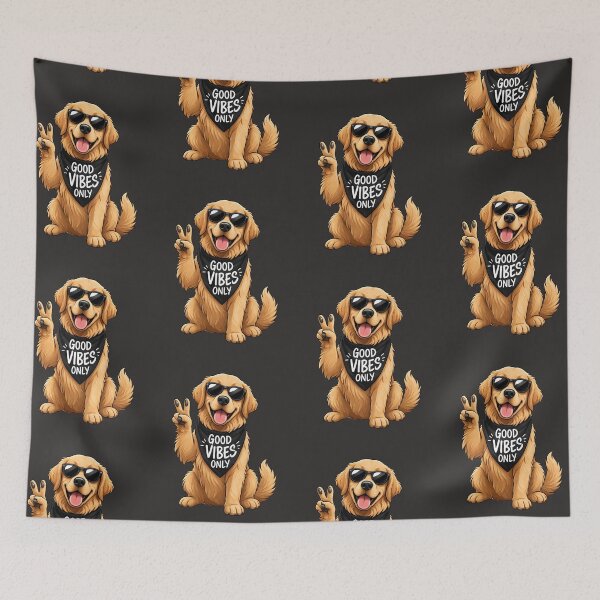Item preview, Good Vibes Only Cool Dog Aesthetic Design designed and sold by Nixora.