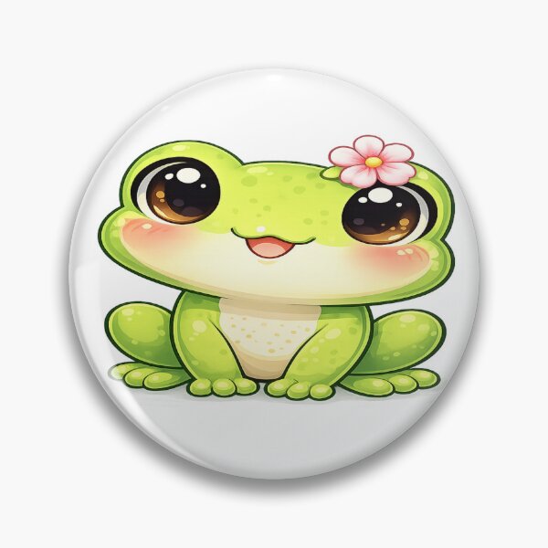 Item preview, Cute Frog with Pink Flower designed and sold by ToonyTeez.