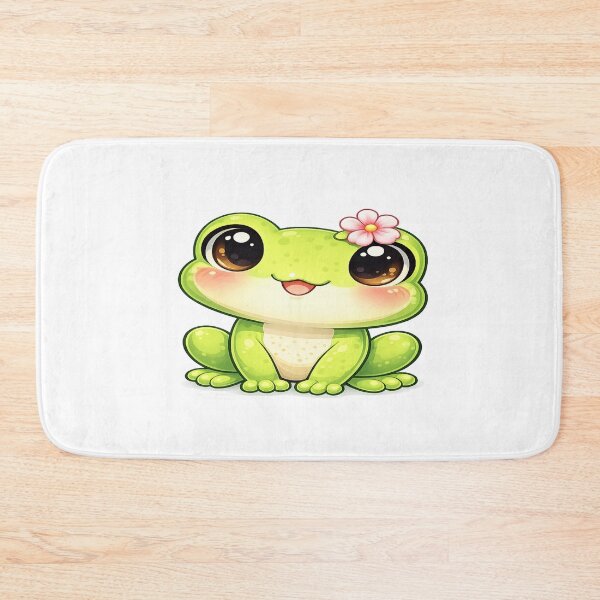 Item preview, Cute Frog with Pink Flower designed and sold by ToonyTeez.