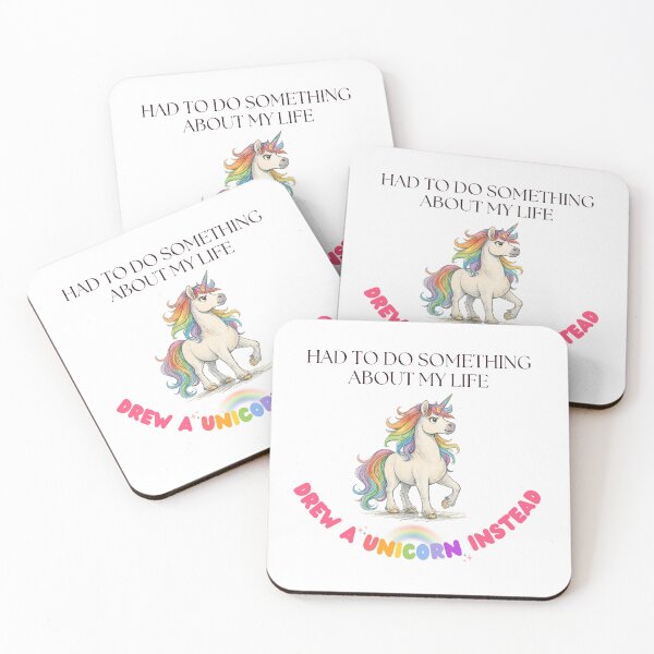Item preview, Had to Do Something About My Life - Drew a Unicorn Instead designed and sold by GaggleOfGhosts.