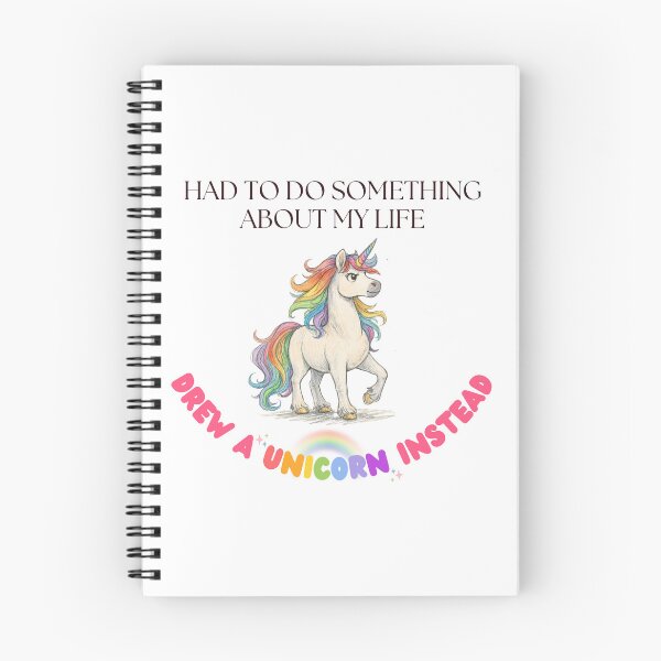 Item preview, Had to Do Something About My Life - Drew a Unicorn Instead designed and sold by GaggleOfGhosts.