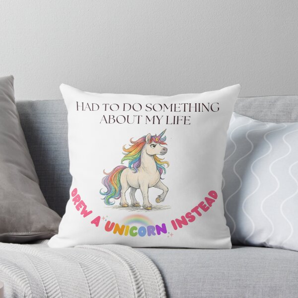 Item preview, Had to Do Something About My Life - Drew a Unicorn Instead designed and sold by GaggleOfGhosts.