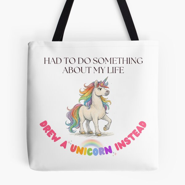 Item preview, Had to Do Something About My Life - Drew a Unicorn Instead designed and sold by GaggleOfGhosts.