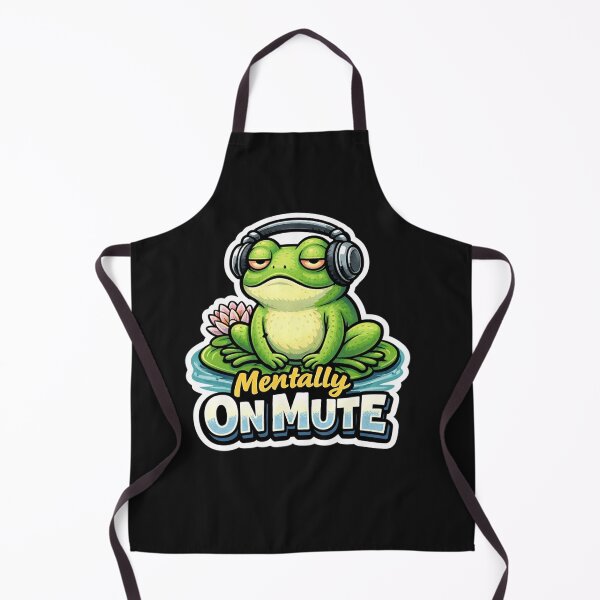 Item preview, Funny Frog Mentally on Mute Headphones Sticker designed and sold by Gentlestate.