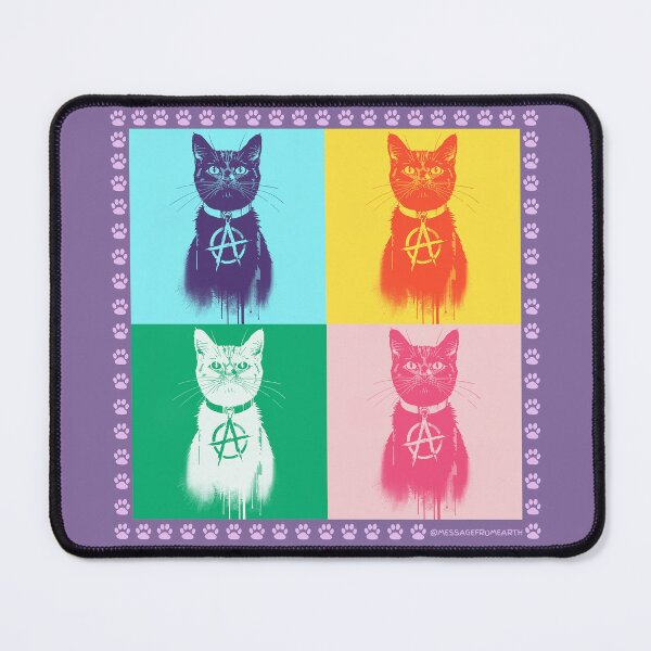 Item preview, Anarchy Cat Pop Art - Punk Rock Street Art Design #1 designed and sold by Message from Earth.
