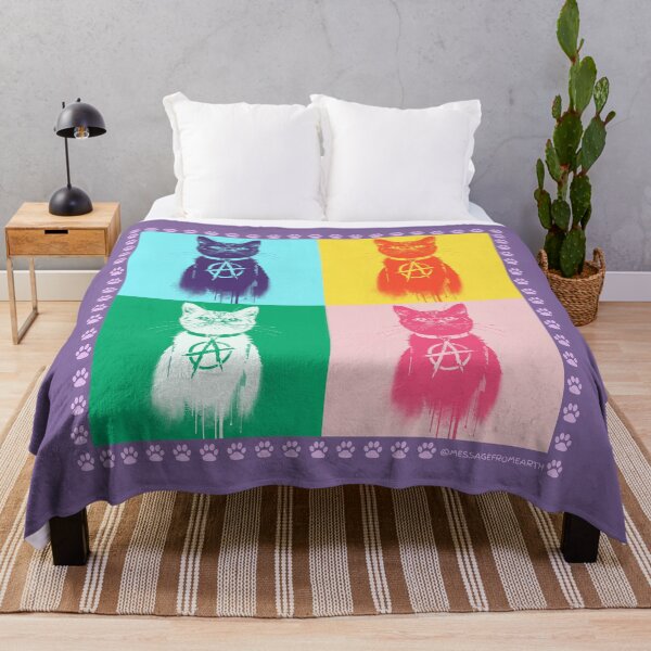 Item preview, Anarchy Cat Pop Art - Punk Rock Street Art Design #1 designed and sold by Message from Earth.