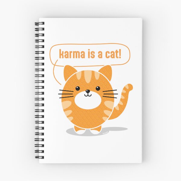 Item preview, Karma is a Cat — Funny Tan Tabby Cat Gift | Yarnville designed and sold by Lollee-me.