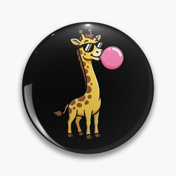 Item preview, Funny Giraffe Blowing Bubble Gum Minimal Funny Animal Glasses Design designed and sold by bilal sibgui.