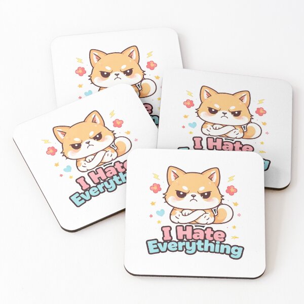 Item preview, Angry Cute Dog I Hate Everything designed and sold by Supri123.