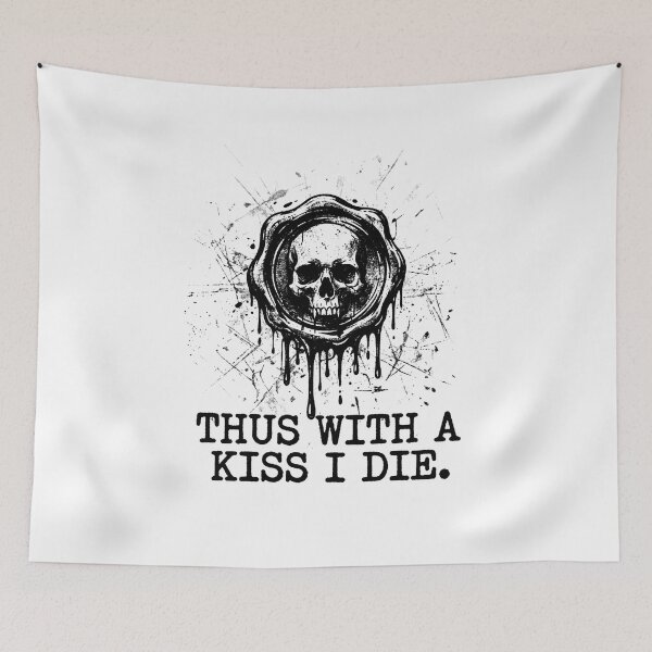 Item preview, Thus With A Kiss I Die Romeo Final Quote Shakespeare Tragedy designed and sold by Fenay Designs.