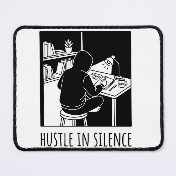 Item preview, Hustle In Silence Minimalist Motivational Line Art designed and sold by AlexLerry.