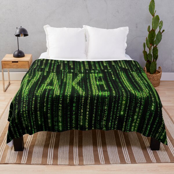 Item preview, Wake Up Matrix Code Rain T-Shirt | Hacker Cyberpunk Digital Rain Design designed and sold by FunkyVista.