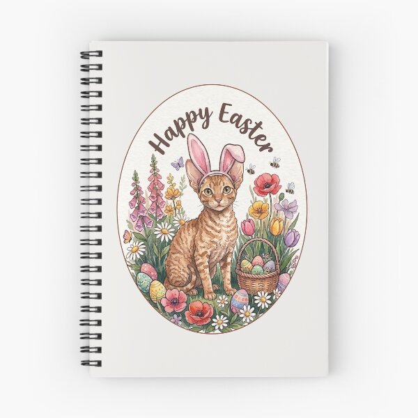 Item preview, Funny Cornish Rex Cat Happy Easter Egg Bunny Boys Girls Kids designed and sold by FurryHavenPH.