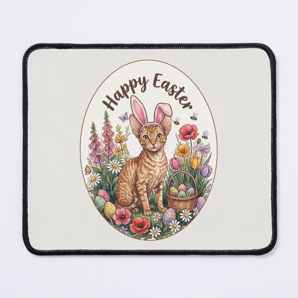 Item preview, Funny Cornish Rex Cat Happy Easter Egg Bunny Boys Girls Kids designed and sold by FurryHavenPH.